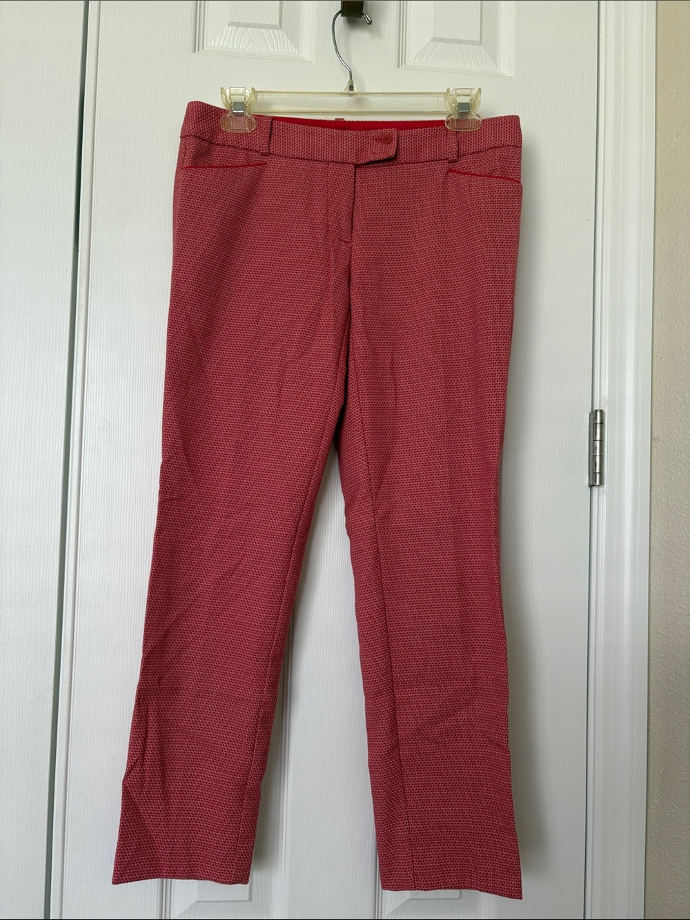 The Limited Coral Red Straight Leg Dress Pants